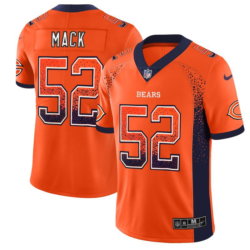 Men Chicago Bears #52 Mack Orange Nike Drift Fashion Color Rush Limited NFL Jerseys->oakland raiders->NFL Jersey